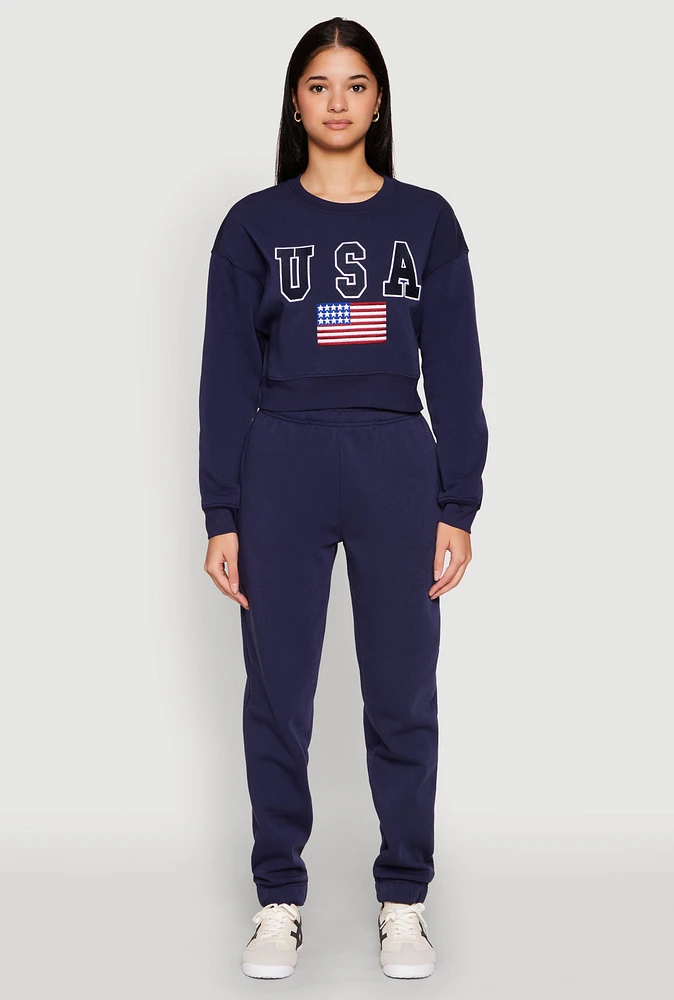 Womens Fold Over Waistband Joggers,