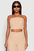 Womens Gauze Knit Tube Top,