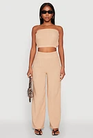 Womens Gauze Knit Tube Top,