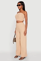 Womens Gauze Knit Tube Top,