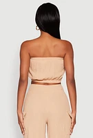 Womens Gauze Knit Tube Top,