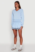 Womens Long Sleeve V Neck Sweatshirt, XL