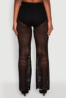Womens Crochet Straight Leg Pants,
