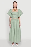 Womens Poplin Maxi Skirt,