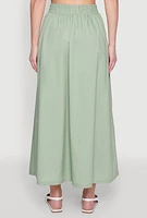 Womens Poplin Maxi Skirt,