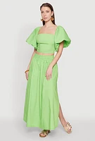 Womens Poplin Maxi Skirt,