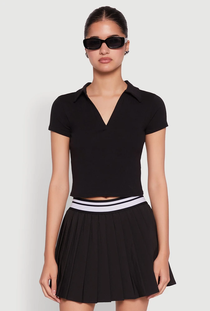 Womens Short Sleeve Polo Tee, XL