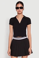 Womens Short Sleeve Polo Tee, XL