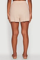 Womens Trendy Gauze Knit High Waisted Shorts,