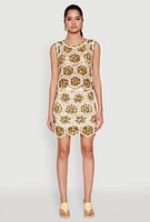 Womens Hexagon Geometric Crochet Sleeveless Top, Multi, Size L