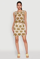 Womens Hexagon Geometric Crochet Skirt, Multi,
