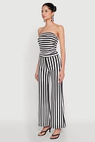 Womens Striped Tube Top, Multi,