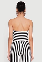 Womens Striped Tube Top, Multi,