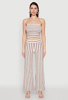 Womens Striped Tube Top, Multi, Size L