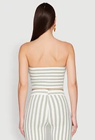 Womens Striped Tube Top, Multi,