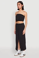 Womens Almost Famous Toggle Drawstring Bandeau Top,
