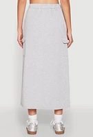 Womens Almost Famous Fleece Slit Front Cargo Skirt, Grey, Size XL