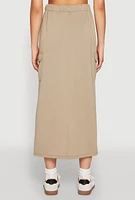 Womens Almost Famous Fleece Slit Front Cargo Skirt,
