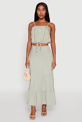 Womens Almost Famous High Waist Tiered Skirt,