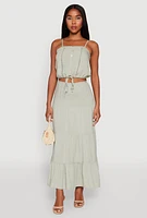 Womens Almost Famous High Waist Tiered Skirt,