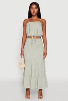 Womens Almost Famous High Waist Tiered Skirt,