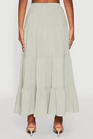 Womens Almost Famous High Waist Tiered Skirt,