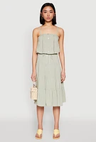 Womens Almost Famous High Waist Tiered Skirt, Green