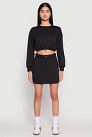 Womens Almost Famous Fleece Mini Skirt, Black, Size XL