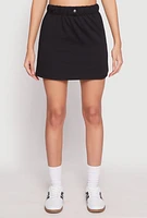 Womens Almost Famous Fleece Mini Skirt, Black, Size XL