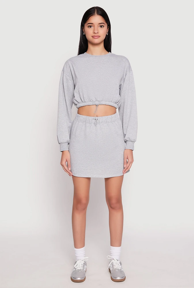 Womens Almost Famous Fleece Mini Skirt, Grey, Size XL