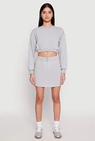 Womens Almost Famous Fleece Mini Skirt, Grey, Size XL