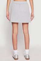 Womens Almost Famous Fleece Mini Skirt, Grey, Size XL