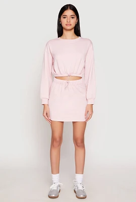 Womens Almost Famous Fleece Mini Skirt, Pink, Size S