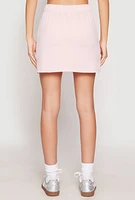 Womens Almost Famous Fleece Mini Skirt, Pink,