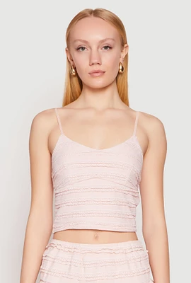 Womens Almost Famous Tiered Cropped Cami,