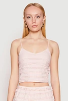 Womens Almost Famous Tiered Cropped Cami,