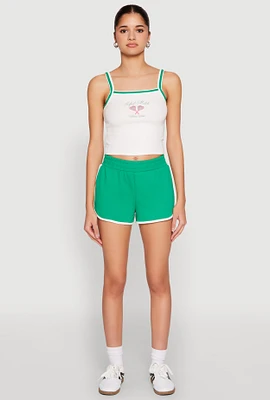 Womens Almost Famous Dolphin Shorts, Green, Size S