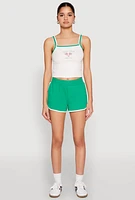 Womens Almost Famous Dolphin Shorts, Green, Size S