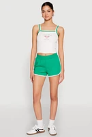 Womens Almost Famous Dolphin Shorts, Green, Size S