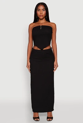 Womens Almost Famous Textured Knit Maxi Skirt,