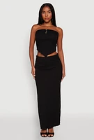 Womens Almost Famous Textured Knit Maxi Skirt,