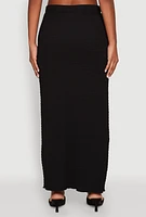 Womens Almost Famous Textured Knit Maxi Skirt,