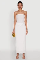 Womens Almost Famous Textured Knit Maxi Skirt, White, Size S