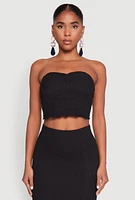 Womens Almost Famous Sweetheart Tube Top, Black, Size XL