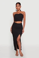 Womens Almost Famous Sweetheart Tube Top, Black, Size XL