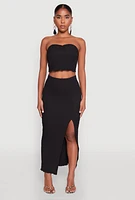 Womens Almost Famous Sweetheart Tube Top, Black, Size XL