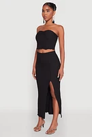 Womens Almost Famous Sweetheart Tube Top, Black, Size XL