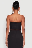 Womens Almost Famous Sweetheart Tube Top, Black, Size XL