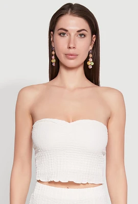 Womens Almost Famous Sweetheart Tube Top, White, Size M