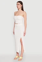 Womens Almost Famous Sweetheart Tube Top, White, Size M